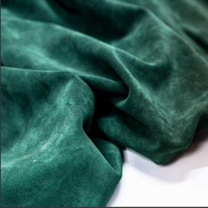 Basil Green Wildlederspaltleder, italienisches Kalbslederhaut