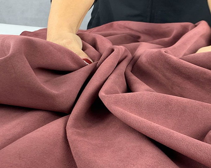 Dusty Mauve Split Suede Leather, Smooth leather hides, Italian Leather Supplier, Genuine leather hides and skins, DIY leather for Sale