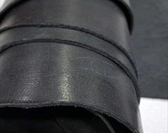 Black Waxed Vegetable Tanned leather, Crazy Horse Leather SupplierAntiqued leather hides, Italian Skins for knife sheaths, Thick Leather