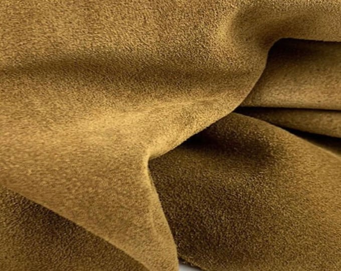 Peanut Butter Split Suede Leather, Calf skin, Genuine Italian leather for shoemaking, bagmaking, DIY leather projects, Leather supplier