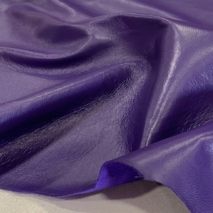 Cuir nappa violet, Peau de cuir pour vêtements, Peau d'agneau souple, Cuir italien, Peau de cuir bricolage, Cuir lisse à vendre