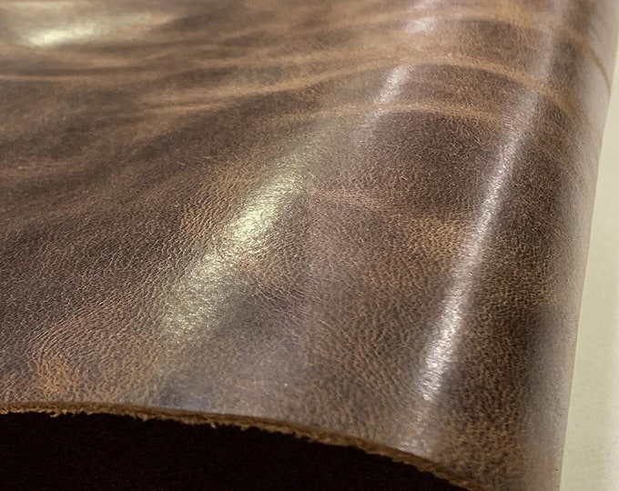 Dark Brown Antiqued Distressed Cowhide leather, Waxed  leather hide, Leather supplier, Genuine Italian Leather  Cowhide leather hide