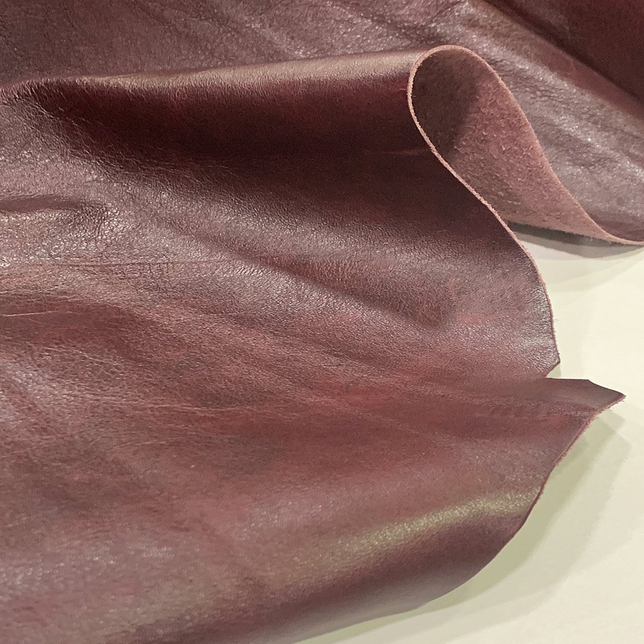 Red Thin Upholstery Leather, Furniture Leather