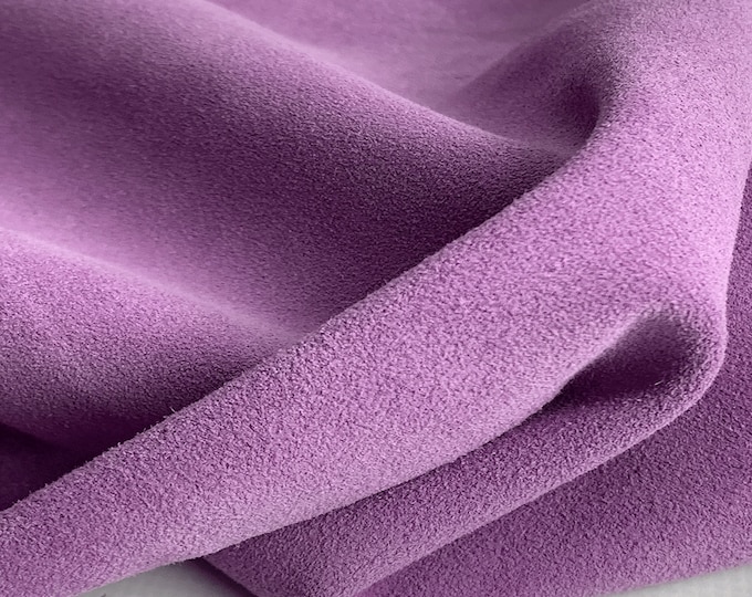 Lilac Flower Suede leather, Split Suede leather, Leather Supplier, Italian leather, Genuine leather hides, Leather for Shoemaking and Crafts