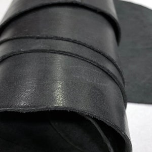Black Crazy Horse Leather Pieces: Italian Veg Tan 5oz