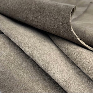 Mocca Split Calf Suede Leather: Italian Upholstery Hides