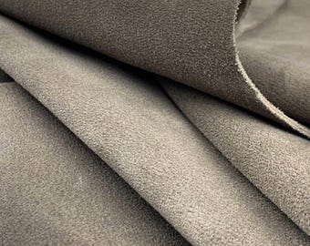 Mocca Split Calf Suede Leather: Italian Upholstery Hides