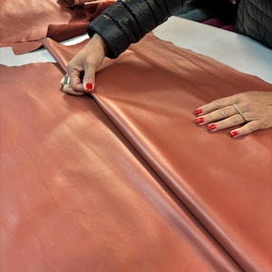 Clay Red Nappa Leather, Soft Lambskin For Sale, Genuine Italian Leather, Leather supplier, Leather for bagmaking/shoe making, Leather Sewing