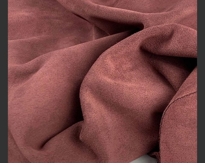 Dusty Mauve Split Suede Leather, Smooth leather hides, Italian Leather Supplier, Genuine leather hides and skins, DIY leather for Sale