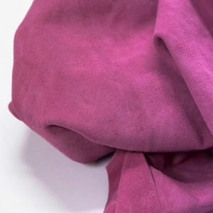 Fuchsia Wildlederspaltleder: Italienisches Kalbsleder, 1,2 mm