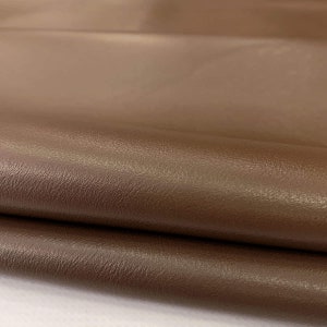 Brown Napa Leather, Genuine Italian Lamb skin for clothing and leather crafting, Soft and supple Nappa leather hides, Smooth leather Pieces