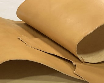 Vegetable Tanned Leather (Belly), Long Leather Hide for Belts, Sandals, Handbags Straps, Cow leather, Italian Leather for Knife sheaths
