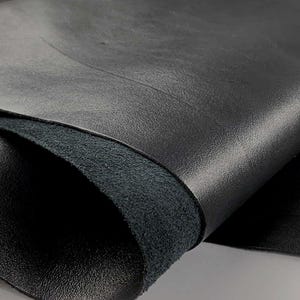 Italian Black Smooth Cow Leather: Full Grain DIY Leather Supplier image 5