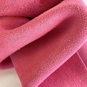 Pink Rouge Italian Calf Suede Leather Hide: DIY Crafts