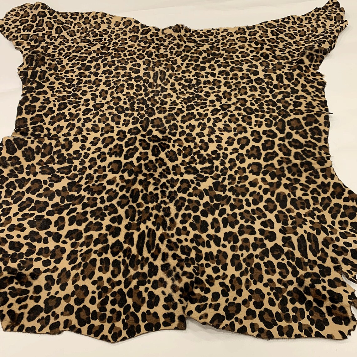 Beige Leopard Print Pony leather Hair on leather pony skin Etsy