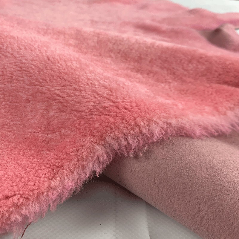 Pink Sheepskin Leather Rug, Leather carpet, Fur Leather, Mouton