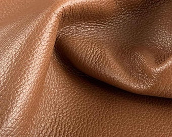 Tabba Brown Embossed - Dollaro - Leather, Genuine Italian cow leather for upholstery, leather coverings for furniture, Leather car seats