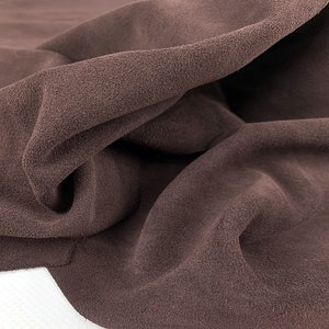 Dark Brown Split Calf Suede Leather: Italian DIY Material