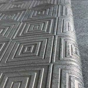 Black Stamped Suede Leather: Italian Calfskin for Bag Making
