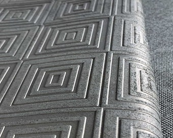 Black Square Stamped Leather, Suede leather, Genuine Italian Leather for bag making, Embossed leather hides, Italian skins for sale