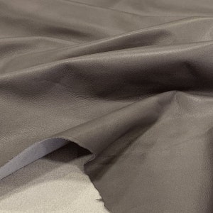 Gray Nappa Leather, Nappa Leather for clothing, Smooth leather hides for Sale, DIY Leather Supplier, Soft Lambskin, Italian Leather Hides