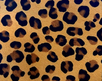 Klassisches Leopard-Rindleder - Natürliches Tierfell für Taschen, Polsterer oder Wohnkultur