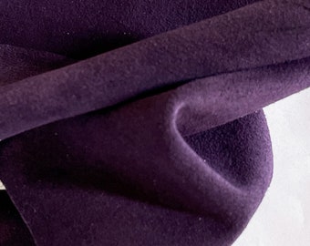 Deep Purple Split Suede Leather, Soft Italian Suede leather for bags and shoes, Calfskin Leather, Genuine Leather Hide Supplier, DIY Leather