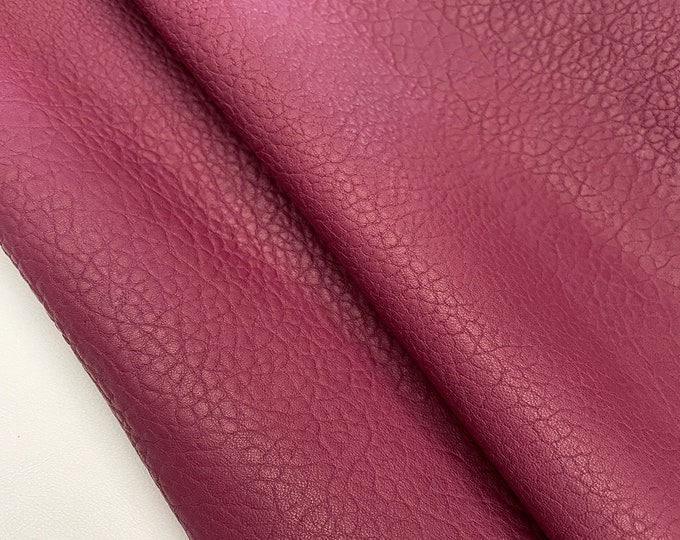 Plum New Zealand Tanned Sheepskin Leather, Durable Leather Hide, Leather for sewing, clothing, DIY leather projects, Italian Leather Sale