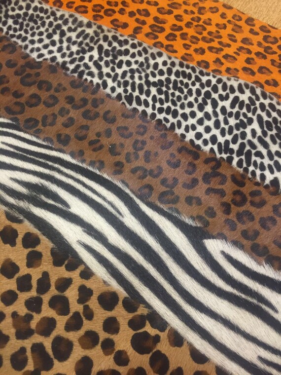 Calf Hair On leather Hides Half Hide calf Hair Animal print Etsy