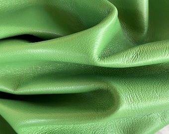 India Green Nappa Leather, Premium quality Soft Lambskin for Sewing and Clothing, Leather Bag making and Shoemaking, DIY Leather Designs
