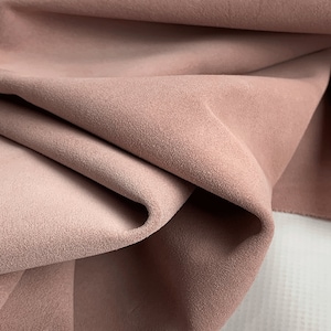 Powder Pink Split Suede Leather: Italian Calf Hide