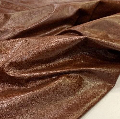 Chestnut Brown Pull up Leather, Upholstery leather, Vintage