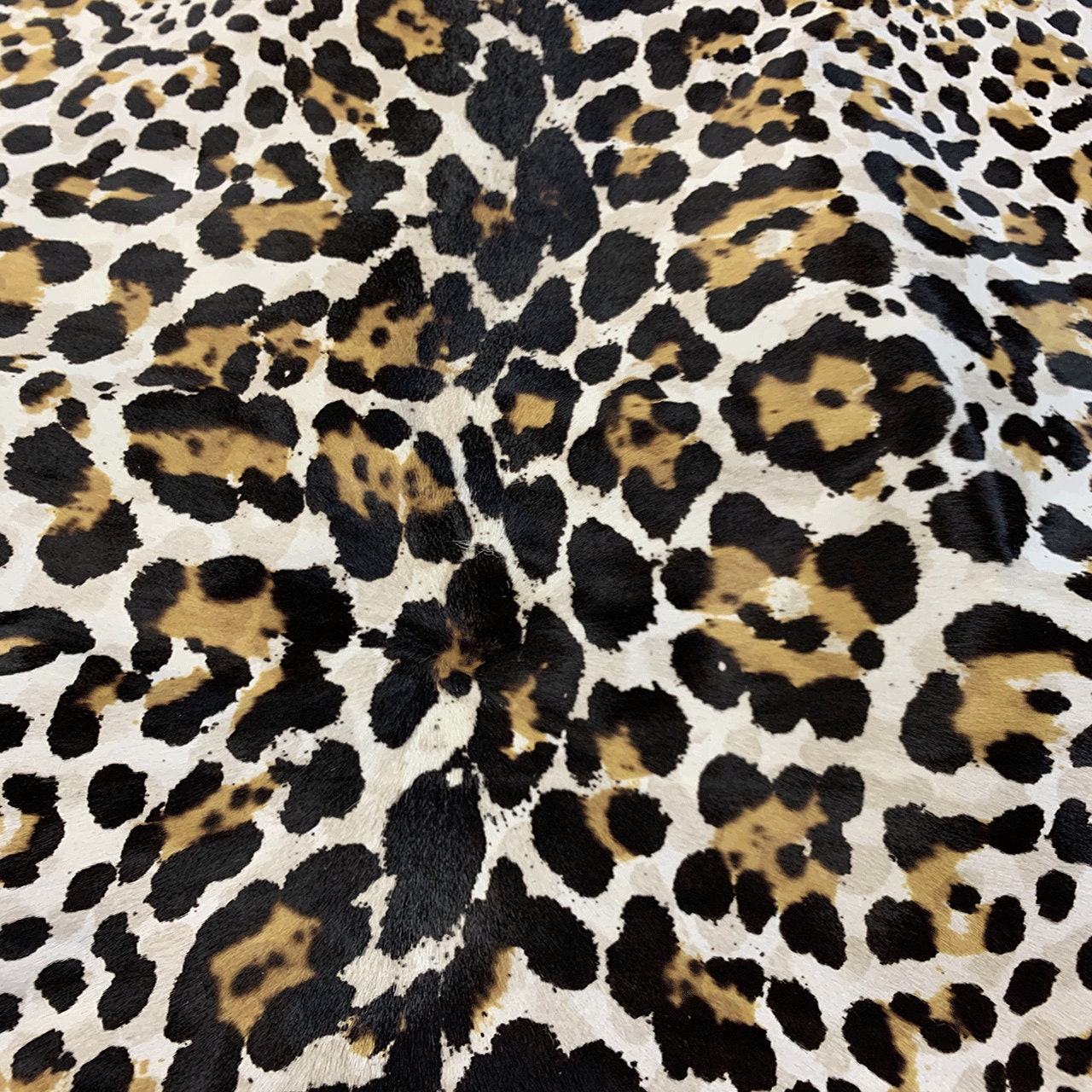 White leopard pony leather, calf hair, leopard prints, Animal print leather,  Pony skin, Hair on leather hides, DIY Leather Supplier