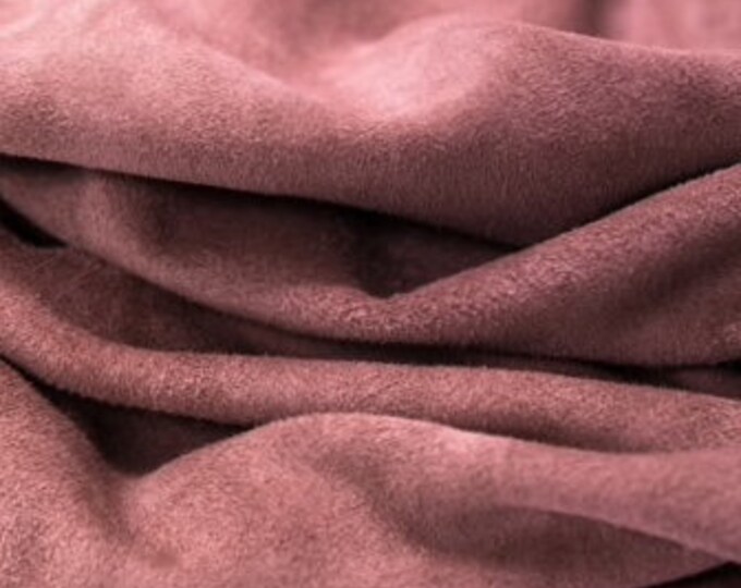 Split Suede Leather, Salmon Pink Soft Suede leather, Soft Italian Suede leather for shoes and bags, Pink Calf Skin, Cowhide leather