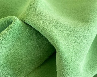 Lime Green Split Calf Suede Leather: Italian Soft Cowhide (1mm)