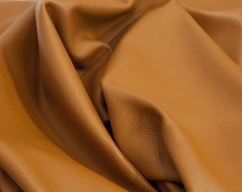 Caramel Embossed leather, Upholstery leather for coverings and furniture restorations, Car Seat Upholstery, Pebble Cowhides for crafts