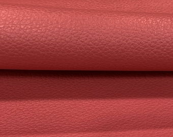 Dark Pink  Halfhide Embossed Leather, Italian cowhide,  Luxury leather, Grain Leather, Upholstery Leather Hides, Automotive Upholstery