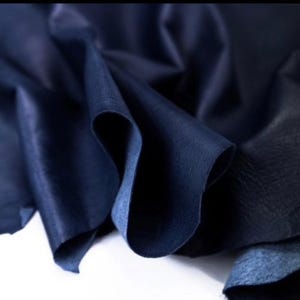 Royal Blue Nappa Lambskin Leather: Italian DIY Garment Material (23.5''X31.5'')