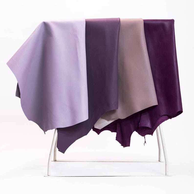 soft lamb skin italian leather smooth leather semi glossy sheepskin nappa leather Aubergine Purple Nappa Leather