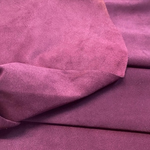 Aubergine/Wine Purple Split Suede, Calf skin suede, leather for bags/shoes, Suede leather for clothing, DIY leather Supplier, Italian Skins