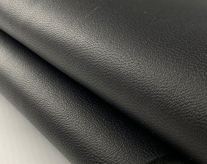 Black Lambskin Leather, Soft and supple leather hides for shoes and bags, Genuine Italian leather, Leather supplier for lamb skin