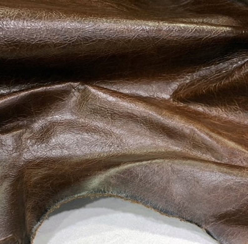 Leather Hide Calf Skin Dark Brown Pull up Leather Cowhide leather