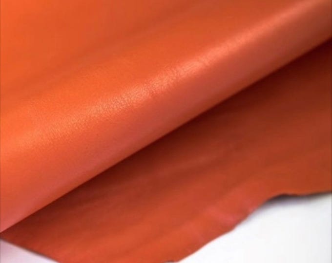 OrangeNappa leather for handbags Clothing and Shoes making, Soft Nappa leather, Leather Supplies, Orange Nappa leather
