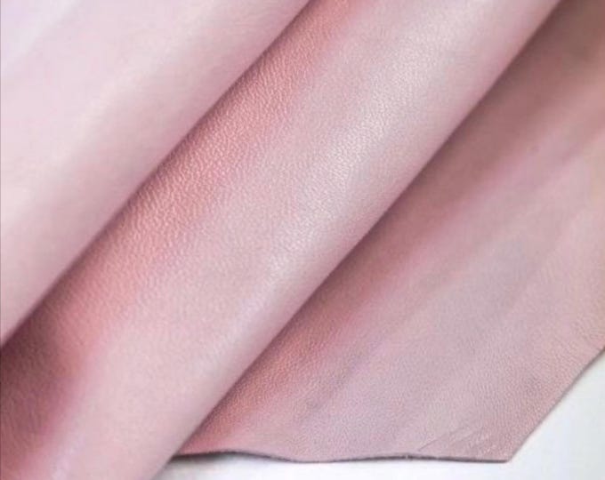Pastel Pink Pebbled Nappa Leather, Leather for Clothing, Soft leather, Pebbled nappa leather, Pink leather, Italian leather, Genuine leather