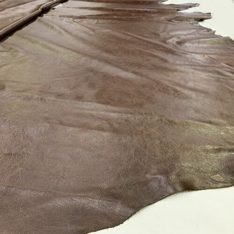 Leather Hide Calf Skin Dark Brown Pull up Leather Cowhide leather