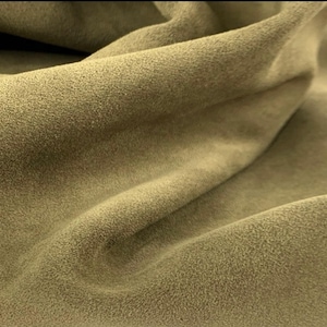 Khaki Split Suede Leather, Genuine leather supplier, Leather by the yard for bag making and shoemaking, DIY leather supplier, Suede Sales