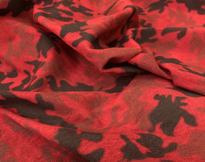 Red Camouflage Leather, camouflage prints, Pig leather for sale, Pattern leather, Camo leather for lining, Leather for clothing and fashion