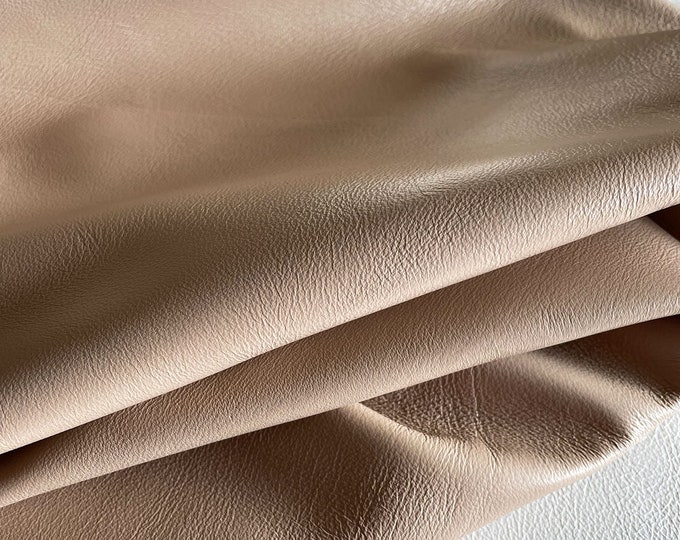 Nude nappa leather, Soft lambskin for sewing and clothing, Italian leather supplier, Premium quality napa leather, Leather for DIY projects