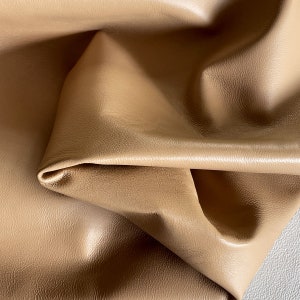 Mocca Nappa Leather, Soft leather for clothing, Italian napa leather, Leather supplier, Leather hides for DIY projects, Leather for sewing