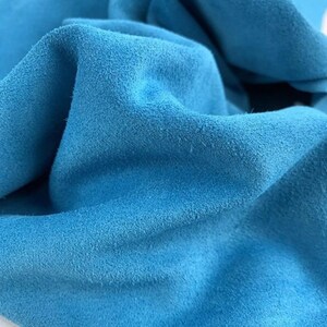 Turquoise Dream Split Calf Suede Leather: Italian Soft Leather for DIY Projects